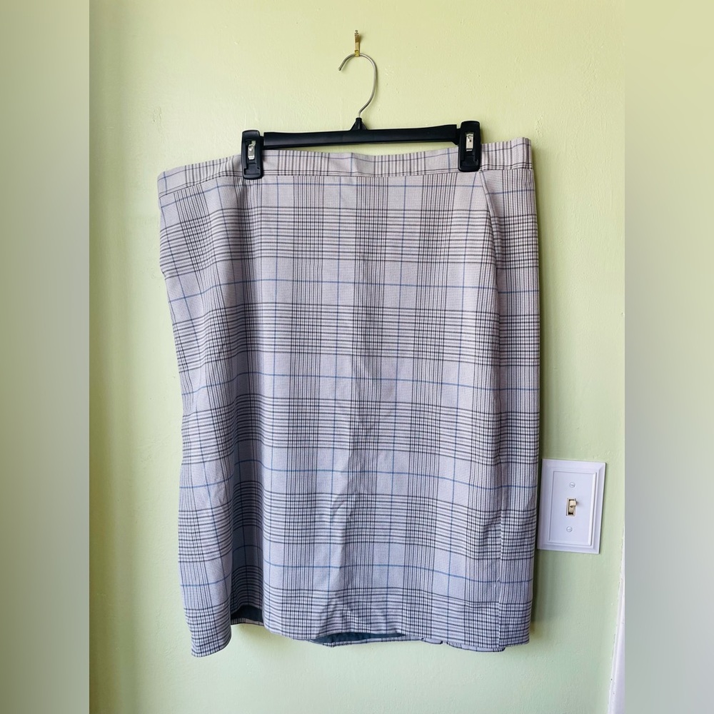 NWT Banana Republic Plaid Pencil Skirt, XL